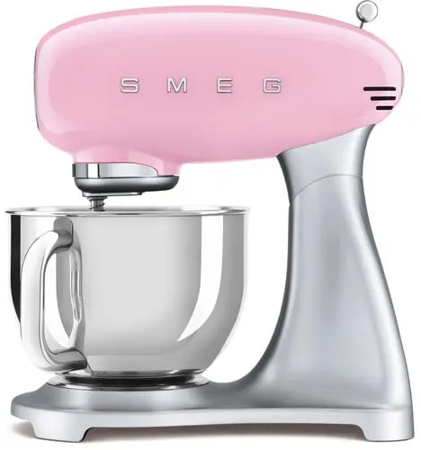 Roze met zilveren keukenmachine Smeg